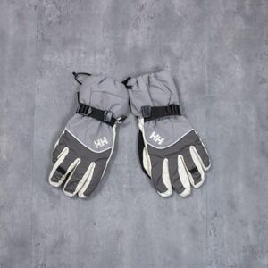 Helly Hansen White Leather Polyester Winter Gloves